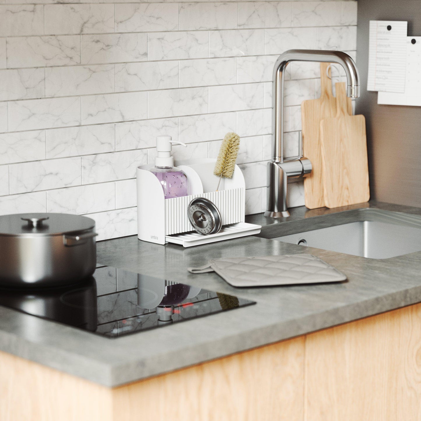 Sling Sink Caddy and Soap Pump